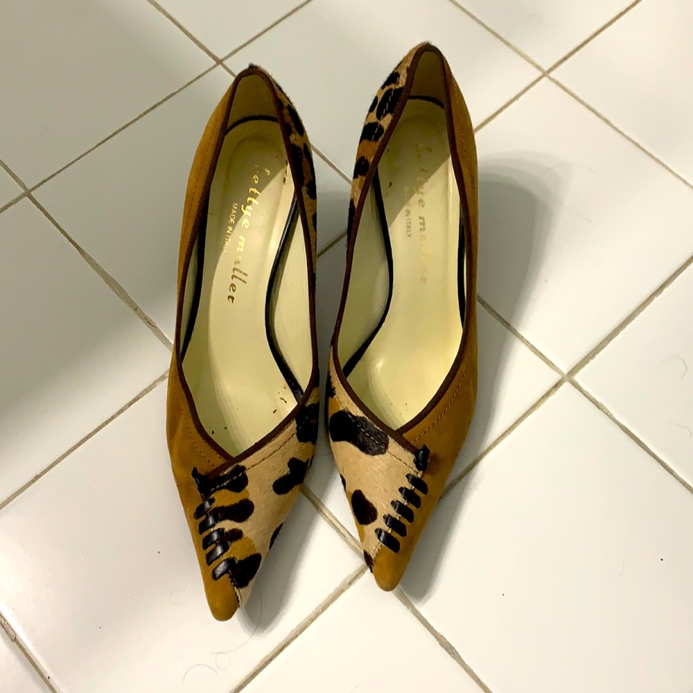 Bettye Muller animal print heels